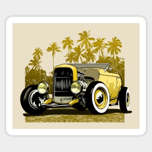 Classic 30's Hot Rod Yellow version Sticker